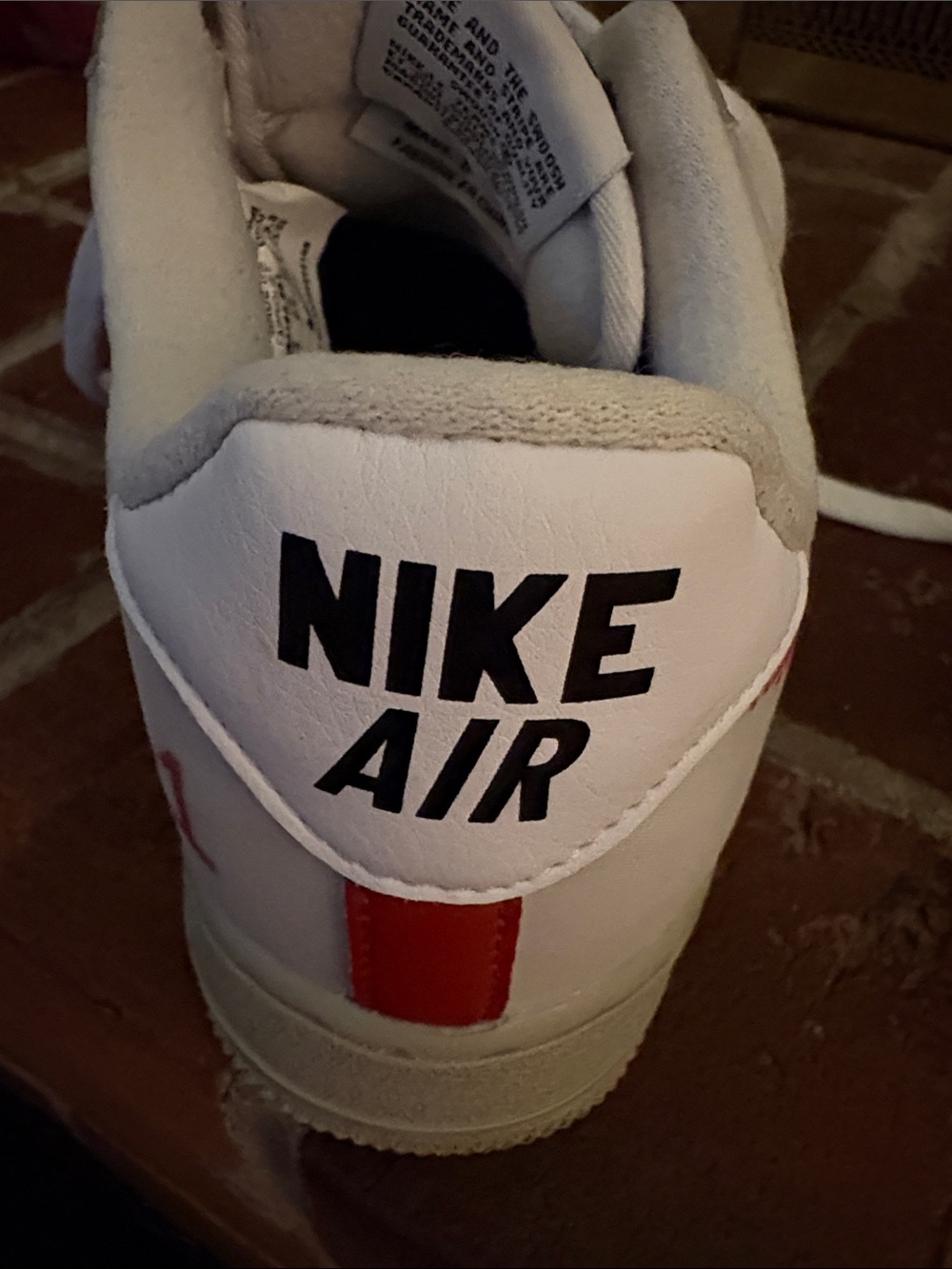 Nike Men’s Air Force 1 Low — Red, White & Gray - Picture 7 of 9